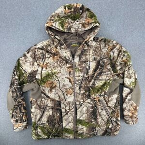 CABELA'S LEGACY PRO FLEECE WINDSHEAR HUNTING JACKET, MEN'S XL, OUTFITTER CAMO